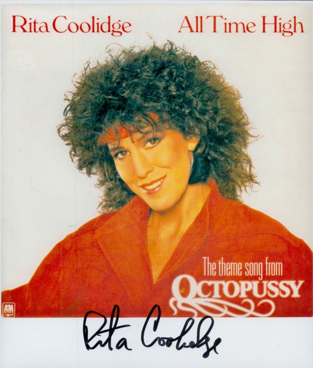 Lot 420: Rita Coolidge signed 10x8 colour photo. Good condition....