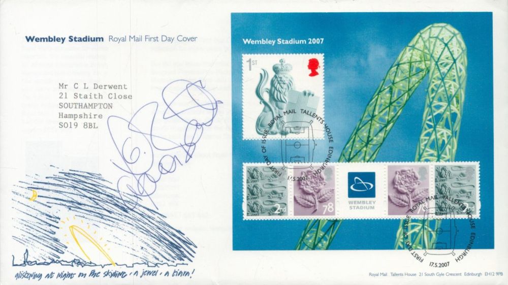 Lot 423: Football James Beatie signed Wembley Stadium FDC PM...