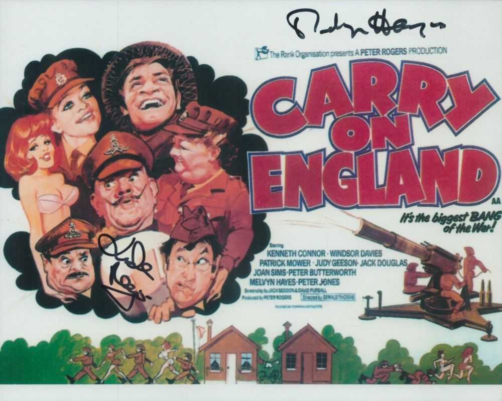 Lot 445: Linda Regan and Melvyn Hayes signed Carry on...