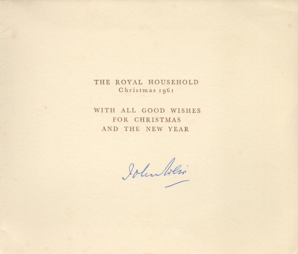 Lot 461: John Weir signed Christmas card. Good condition. All...