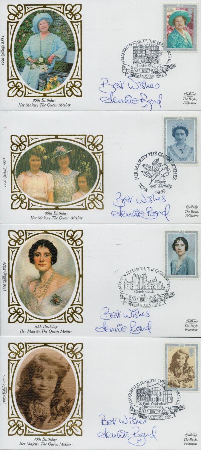Lot 517: FDCX4 Presenter, Jennie Bond signed FDC collection commemorating...
