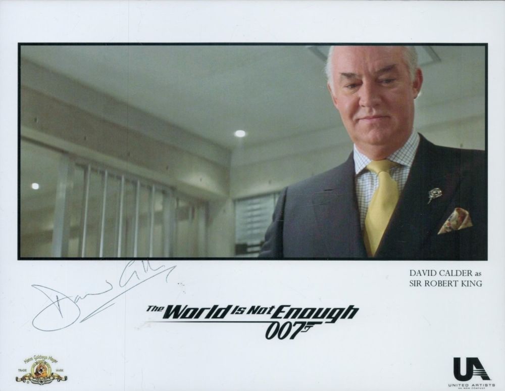 Lot 552: David Calder signed 10x8 inch James Bond The...