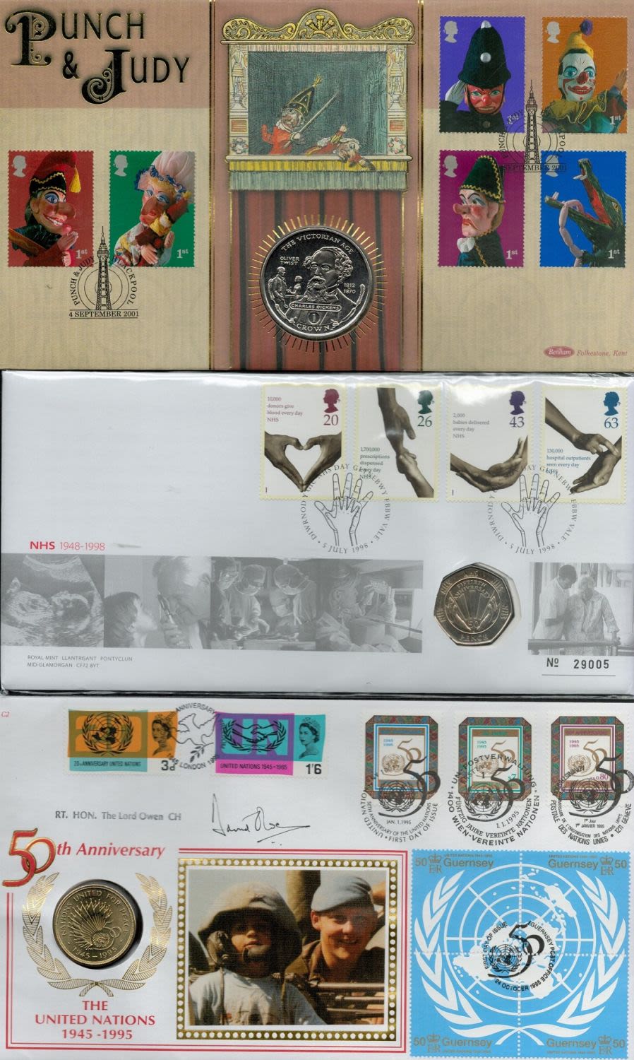 Lot 559: 3 x of FDC. FDC. Rt Hon The...