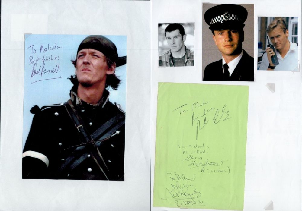Lot 568: Entertainment collection of 5 signed various sized pictures...