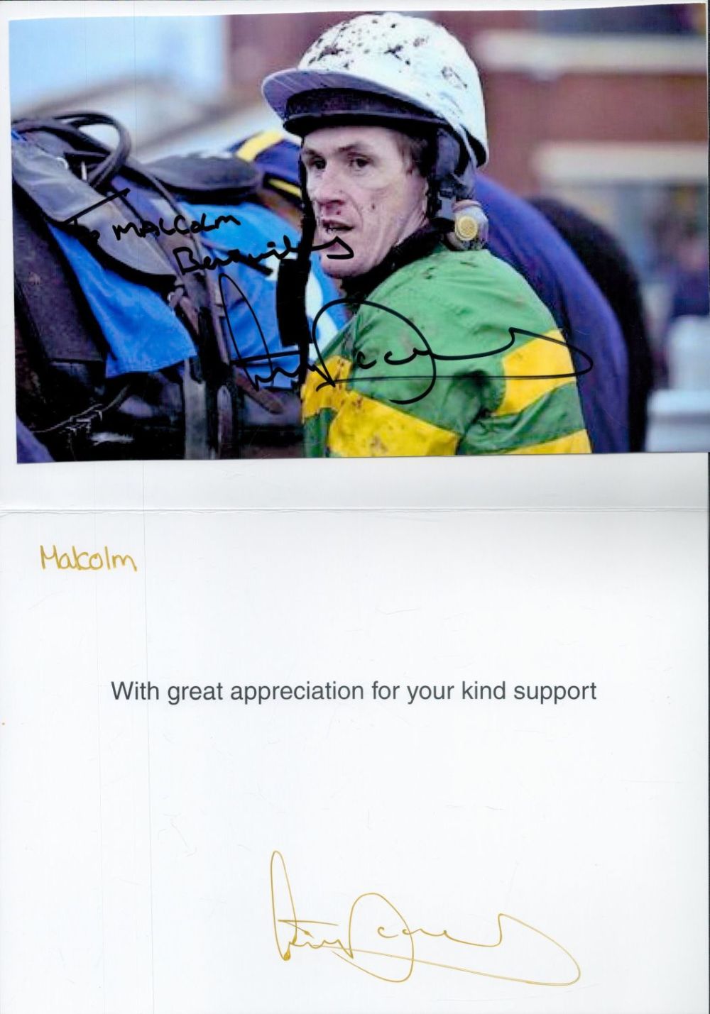 Lot 571: Sport collection of 5 signed various sized pictures...