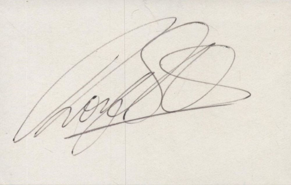 Lot 580: Roger Black white card approx. size 3. 5...