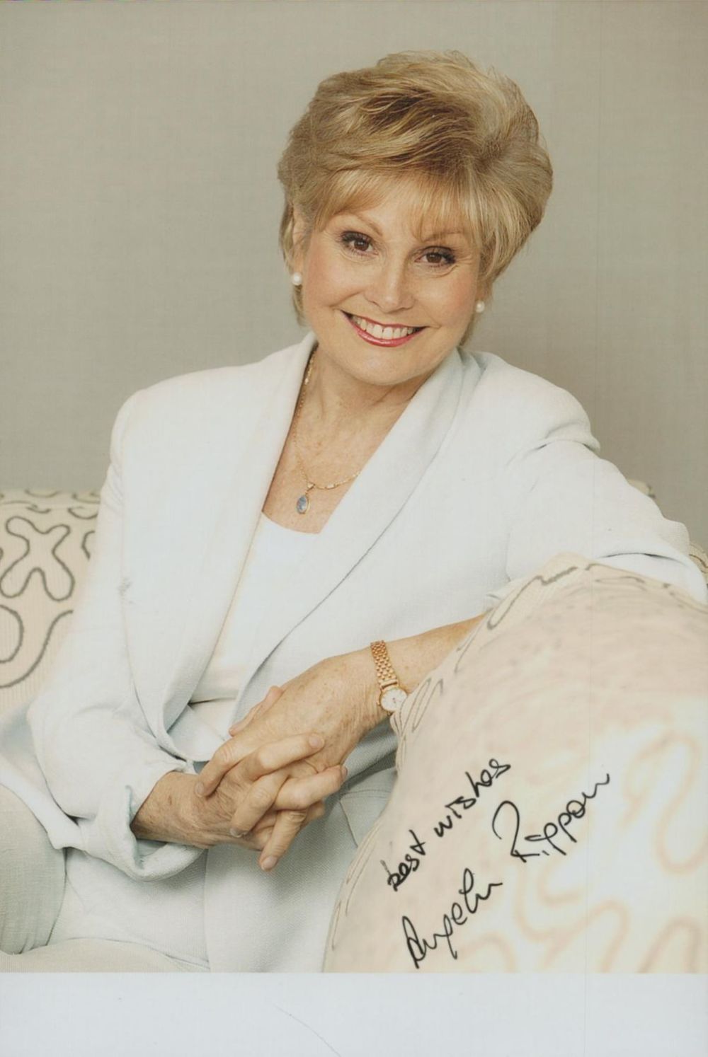 Lot 594: Angela Rippon signed An English television presenter. 6...
