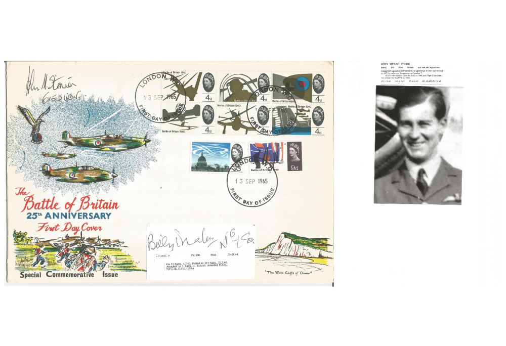 Lot 109: WW2 BOB fighter pilots John Storie 615 sqn,...