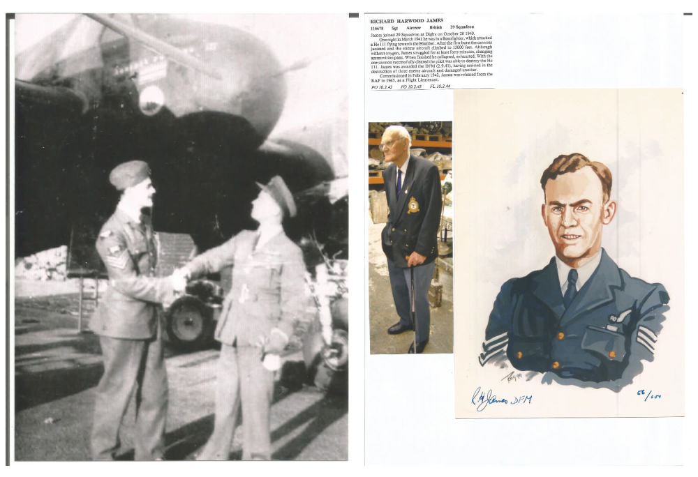 Lot 120: WW2 BOB fighter pilot Richard James 29 sqn...