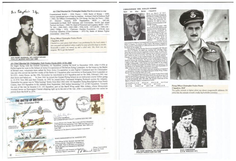 Lot 130: WW2 BOB fighter pilot Norman Hancock 1 sqn,...