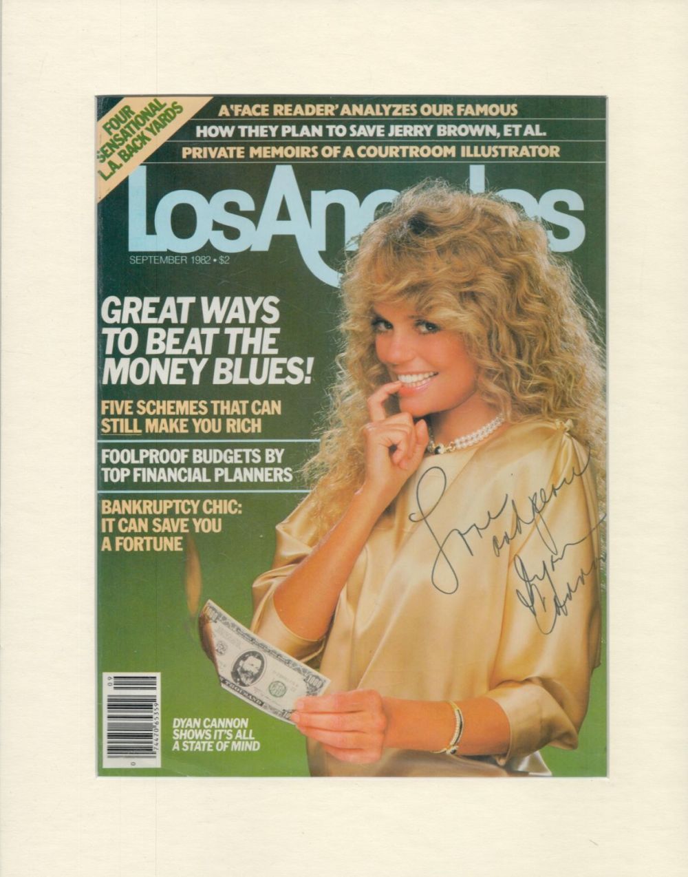 Lot 53: Dyan Cannon signed 14x11 inch overall mounted magazine...
