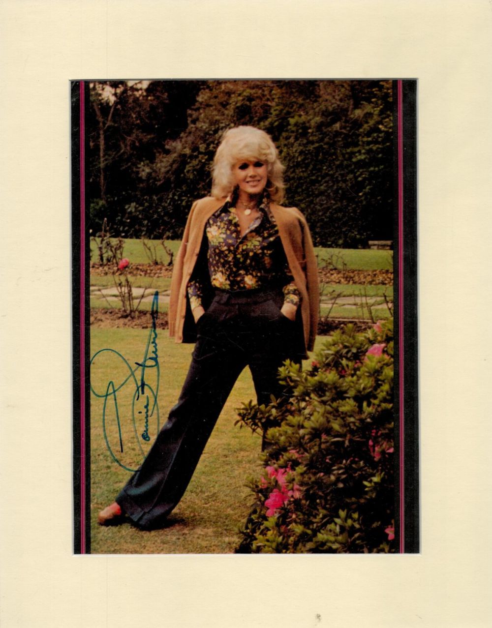 Lot 75: Connie Stevens signed 14x11 overall mounted colour magazine...