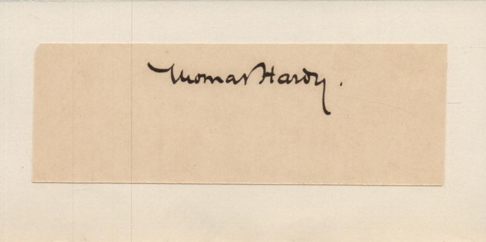 Lot 171: Thomas Hardy clipped signature. English Novelist. Good condition....