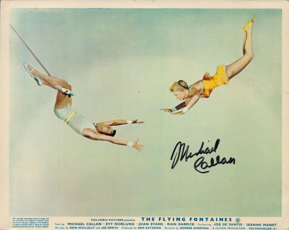 Lot 189: Michael Callan signed The Flying Fontaines 10x8 inch...