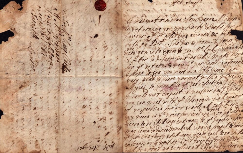 Lot 276: Handwritten Early Letter - Unknown Year. Good condition....