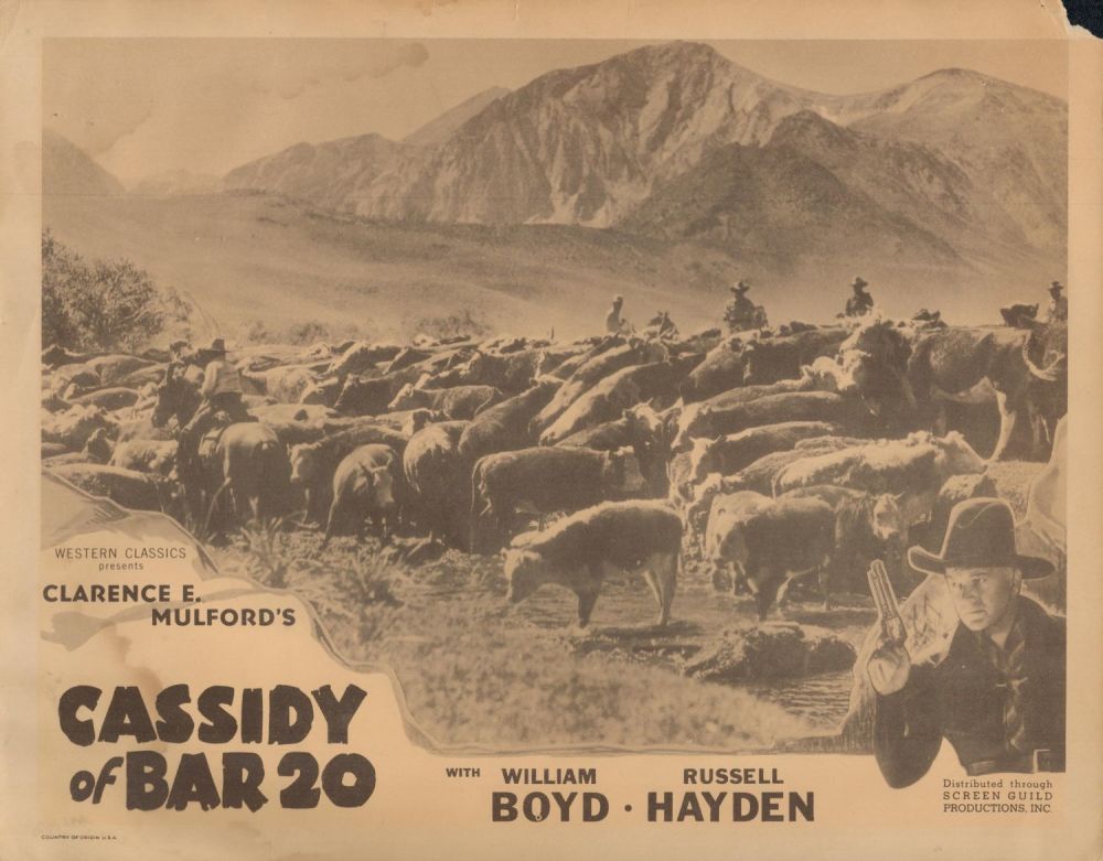 Lot 282: Cassidy of Bar 20 vintage 14x11 inch sepia...