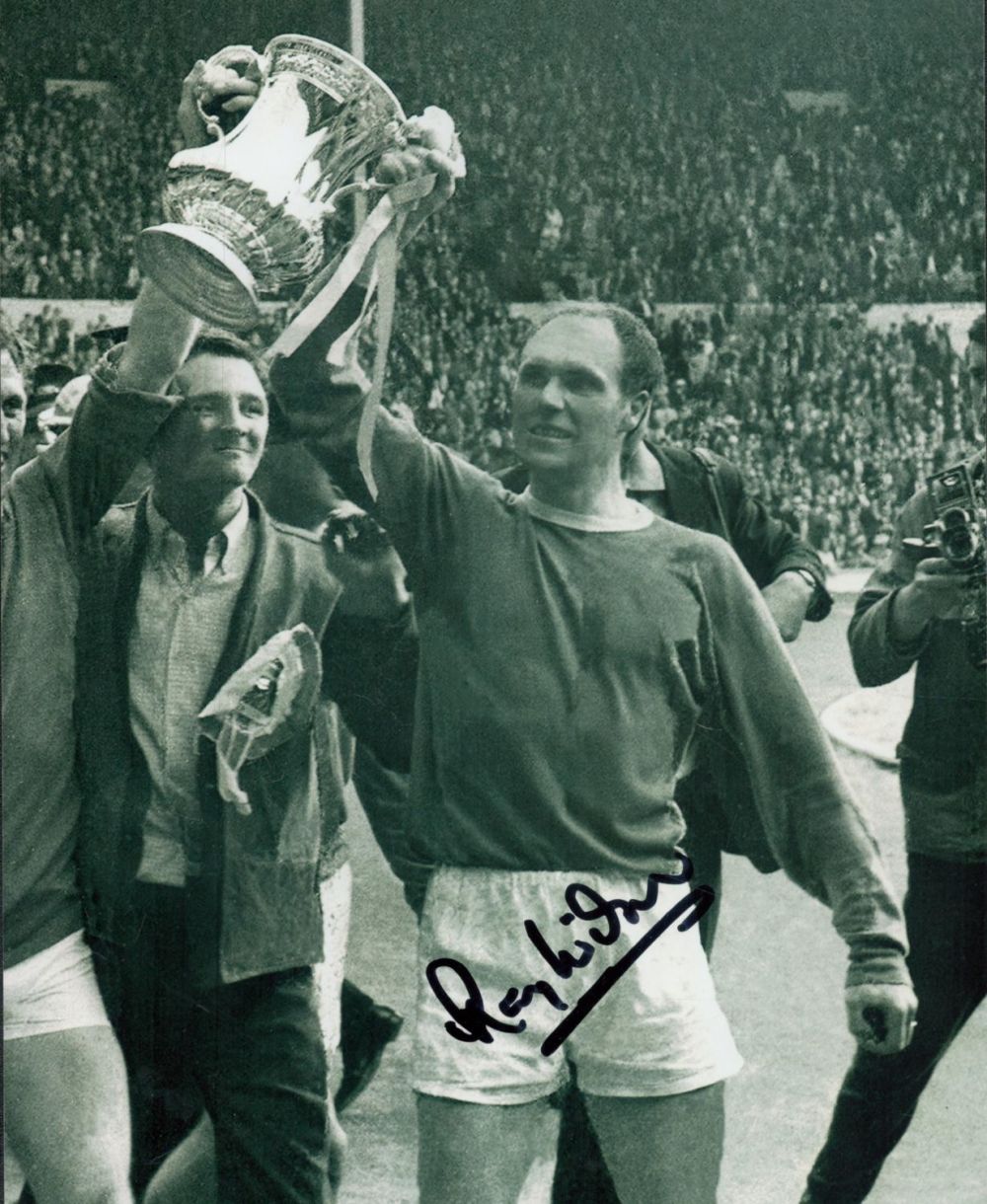 Lot 299: Ray Wilson signed Everton FA Cup Winners 10x8...