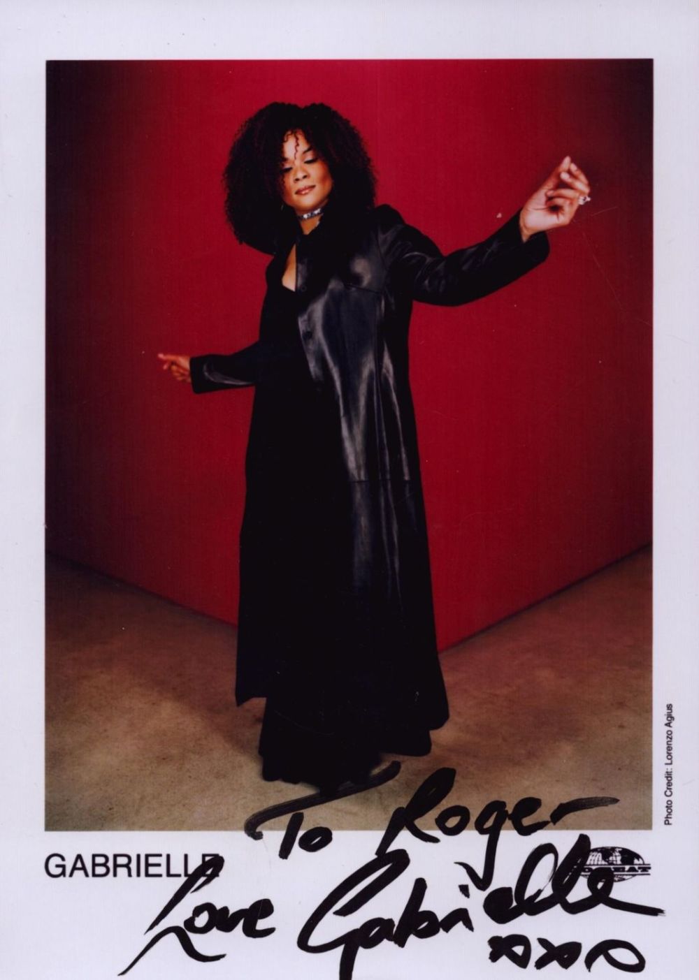 Lot 309: Gabrielle signed 7x5 inch colour promo photo dedicated....