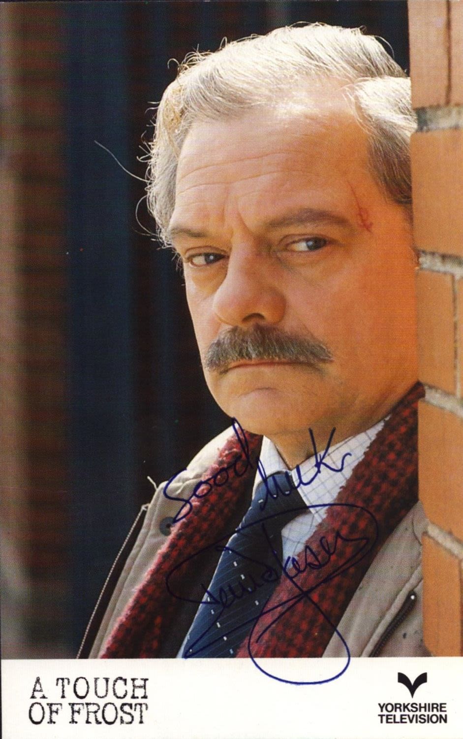 Lot 310: David Jason signed 6x4 inch Touch of Frost...