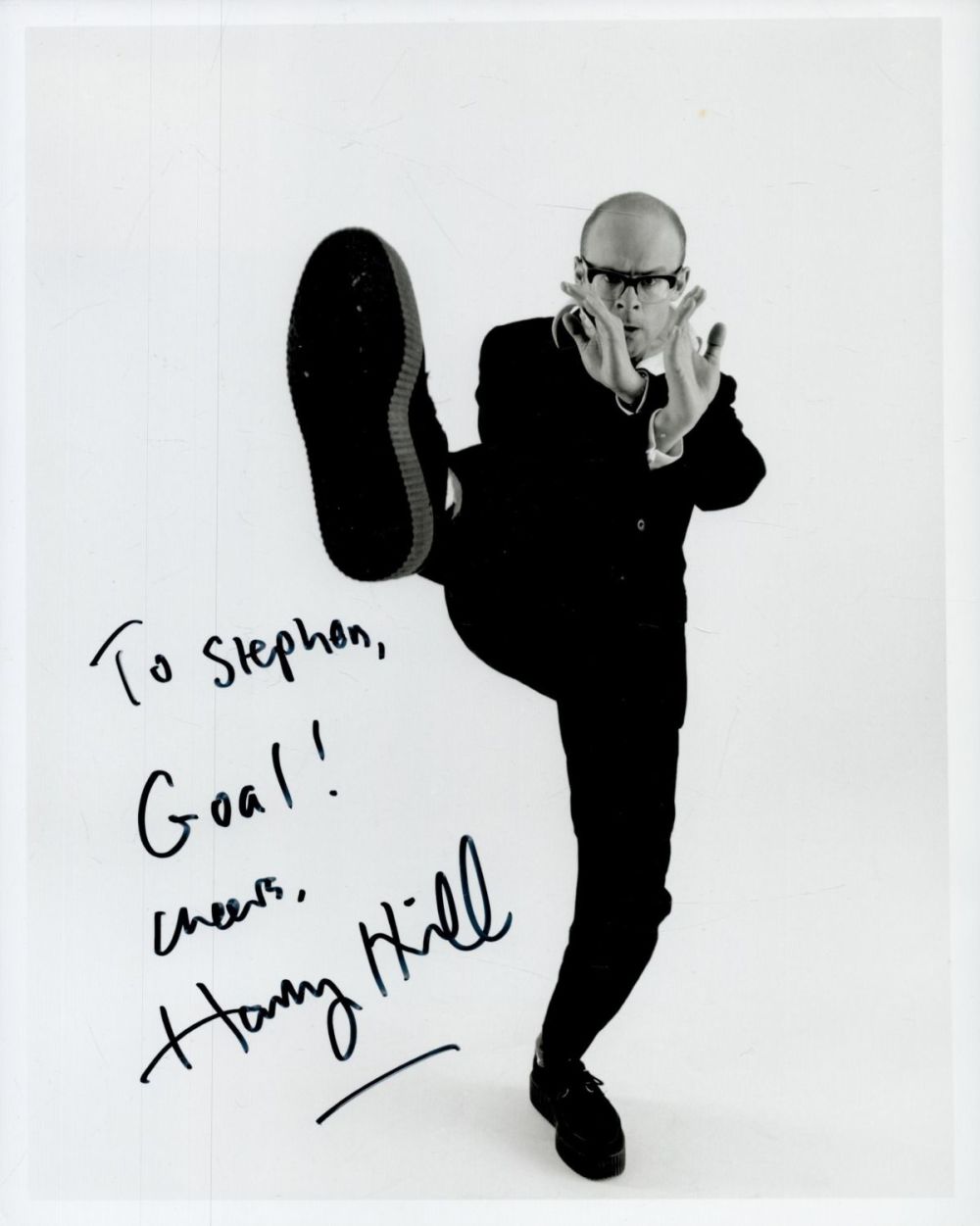 Lot 322: Harry Hill signed 10x8 inch black and white...