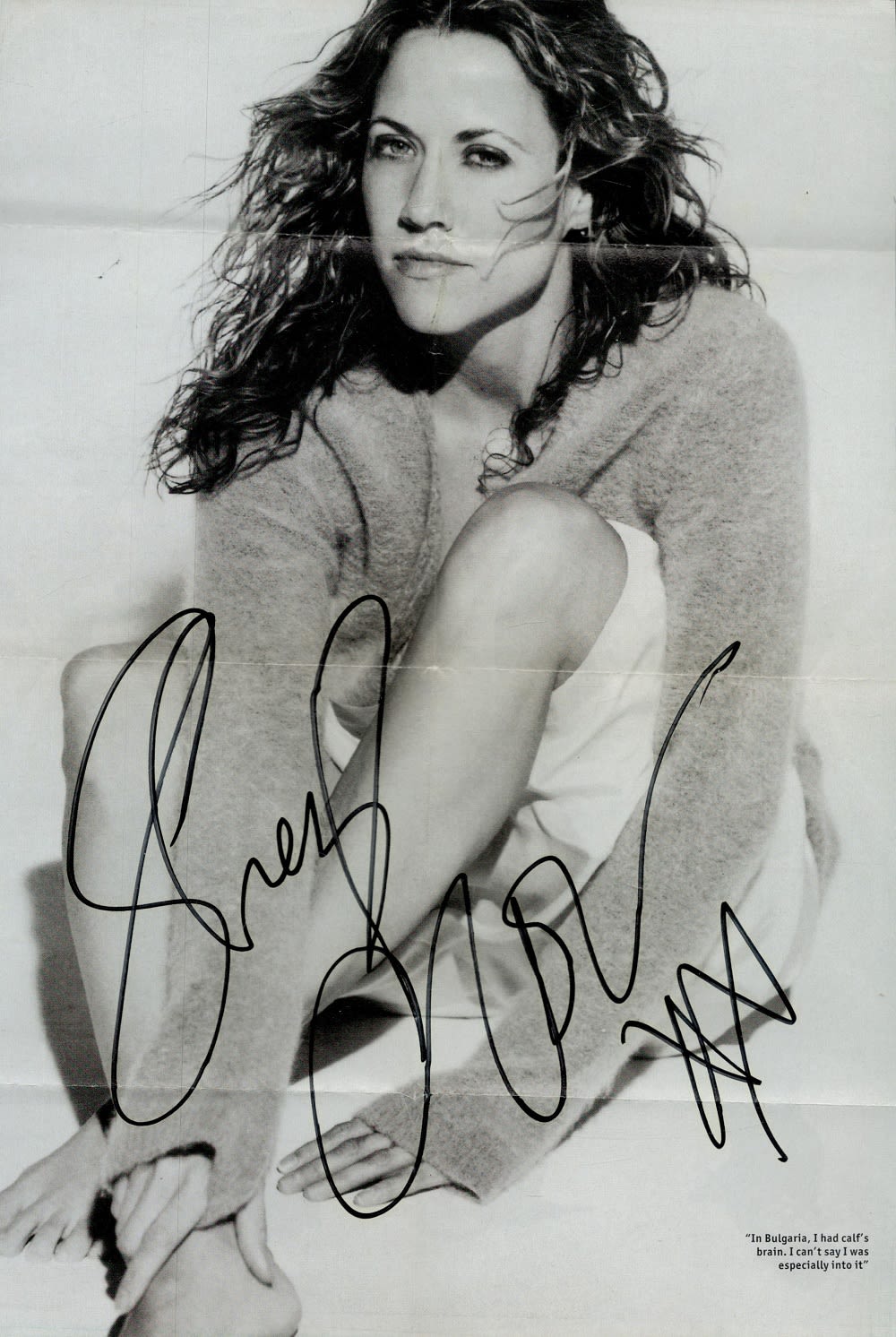Lot 343: Sheryl Crow signed 12x8 inch black and white...