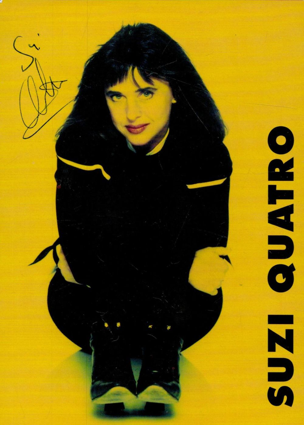 Lot 347: Suzi Quatro signed 7x5 inch colour promo photo....