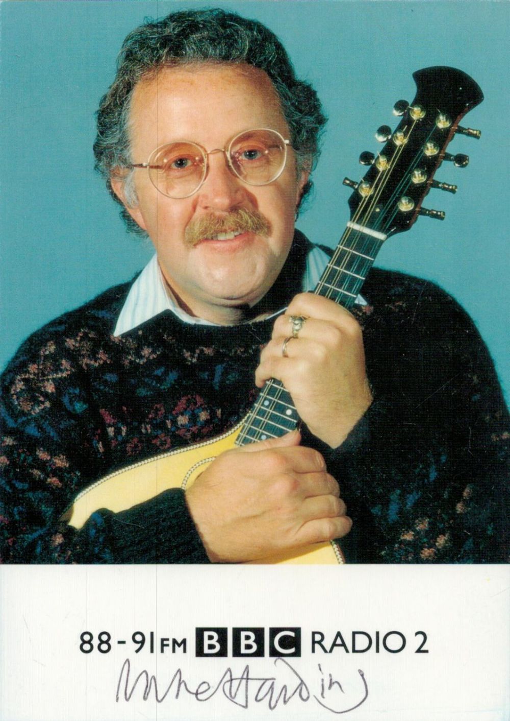 Lot 353: Mike Harding signed 6x4 inch BBC Radio 2...