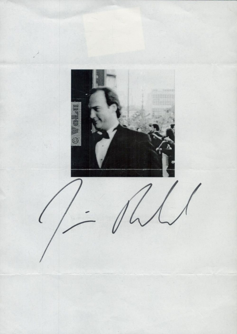 Lot 366: James Belushi signed 12x8 inch page with black...