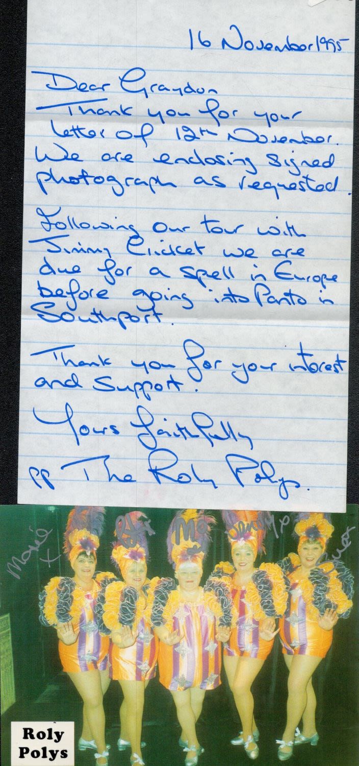 Lot 396: Roly Polys multi signed 6x4 inch colour promo...