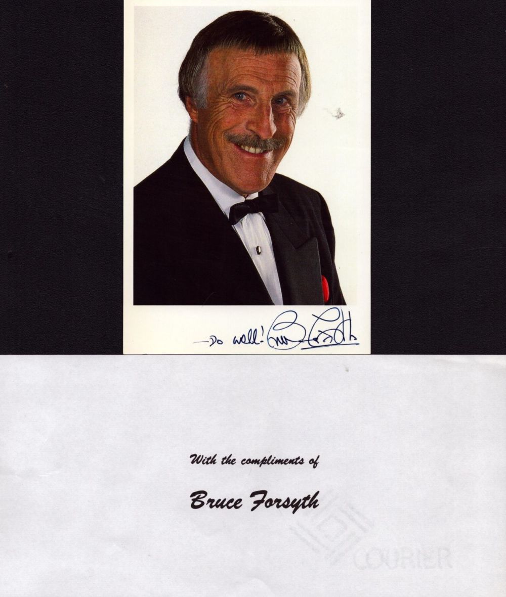 Lot 536: Bruce Forsyth signed 6x4 inch approx. colour photo...