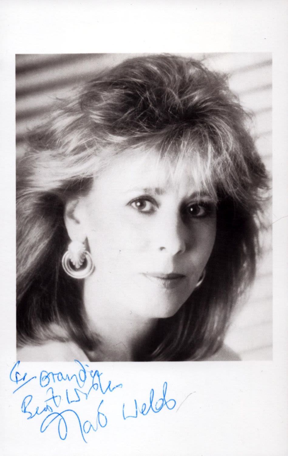 Lot 537: Marti Webb signed black and white photo. 5.5x3.5...