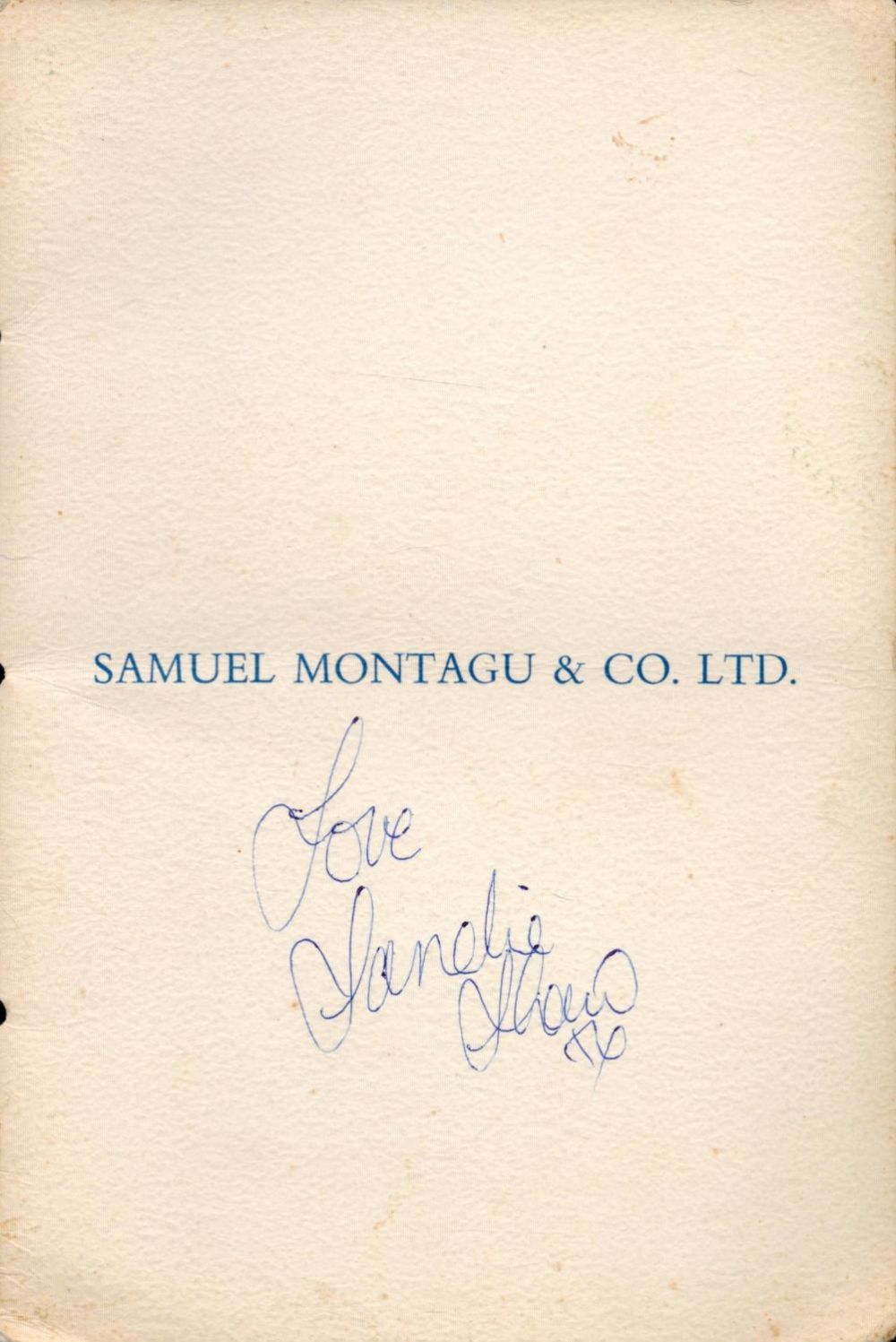 Lot 565: Sandie Shaw Signed Samuel Montagu and Co Ltd...