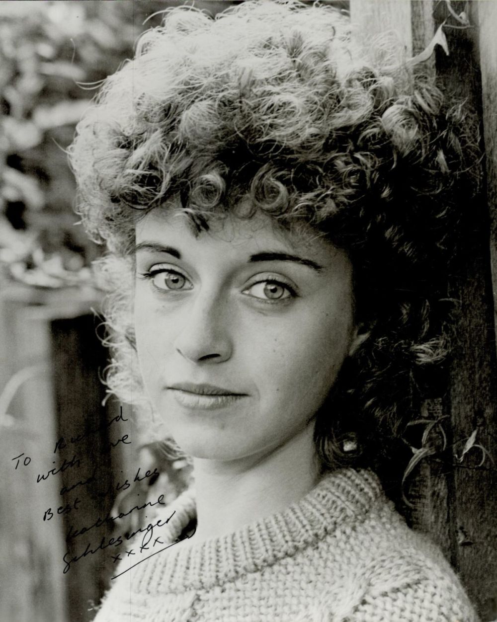 Lot 574: Katharine Schlesinger Signed 10x8 inch Black and White...