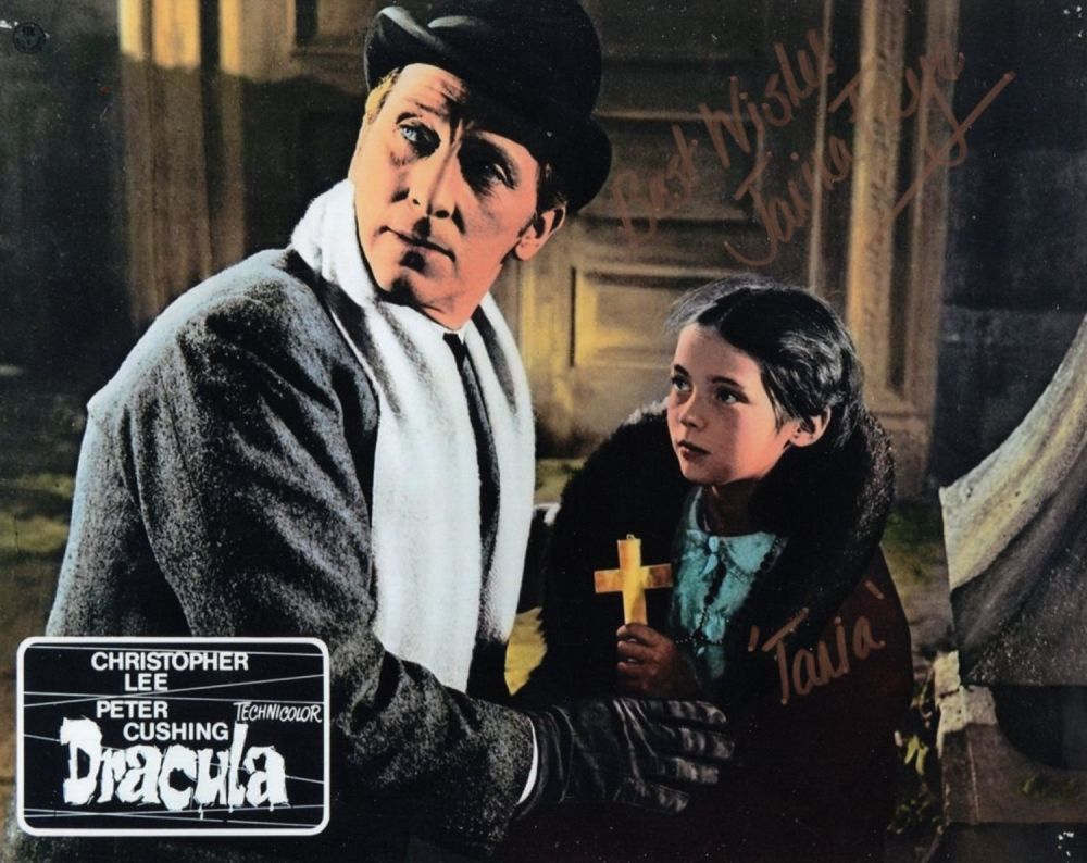 Lot 660: Dracula 1958 Hammer Horror movie 8x10 photo signed...