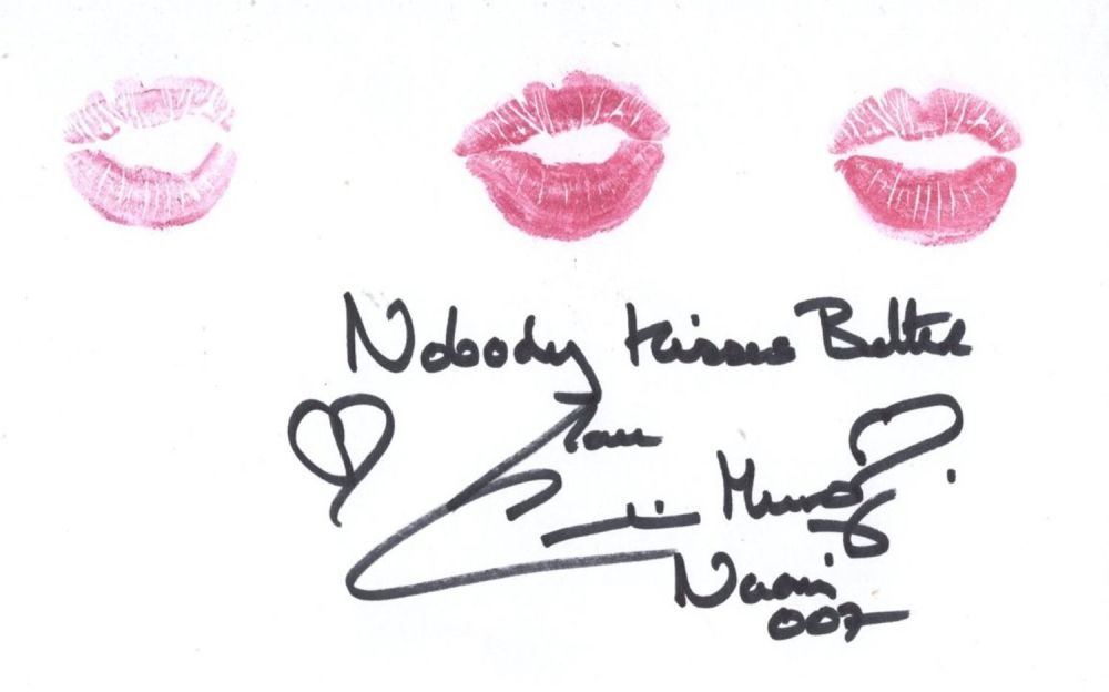 Lot 674: 007 James Bond actress Caroline Munro personally kissed...
