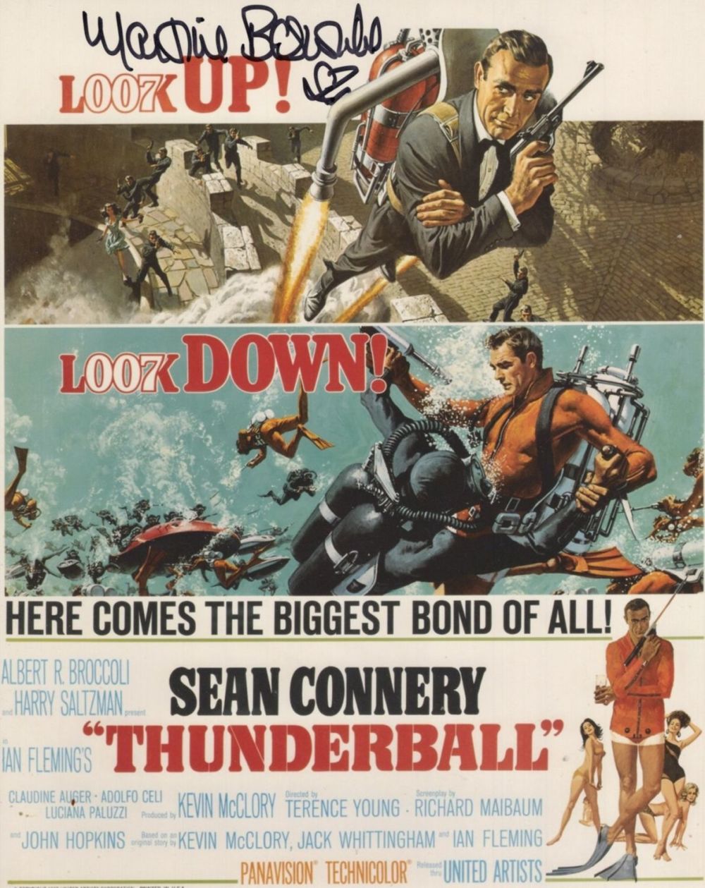 Lot 686: 007 James Bond movie From Thunderball 8x10 inch...