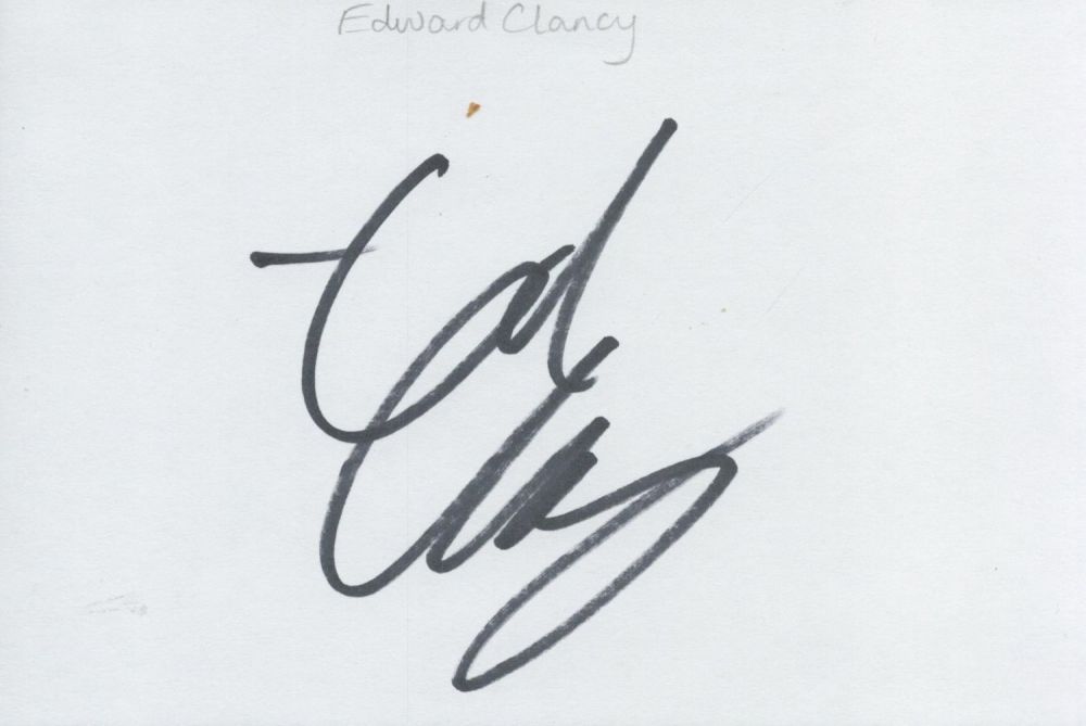Lot 704: Edward Clancy signed Autograph white card 6x4 Inch....