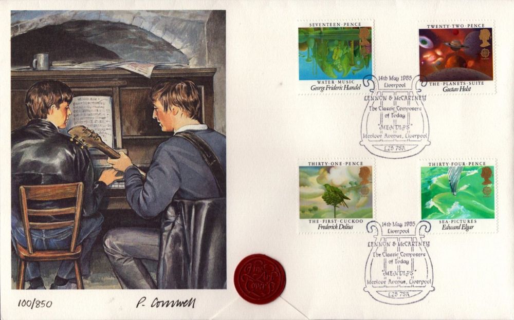 Lot 720: P. Cornwell FDC Wax seal. Four stamps plus...