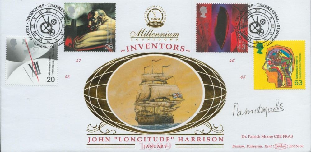 Lot 725: Dr. Patrick Moore CBE FRAS signed FDC John...