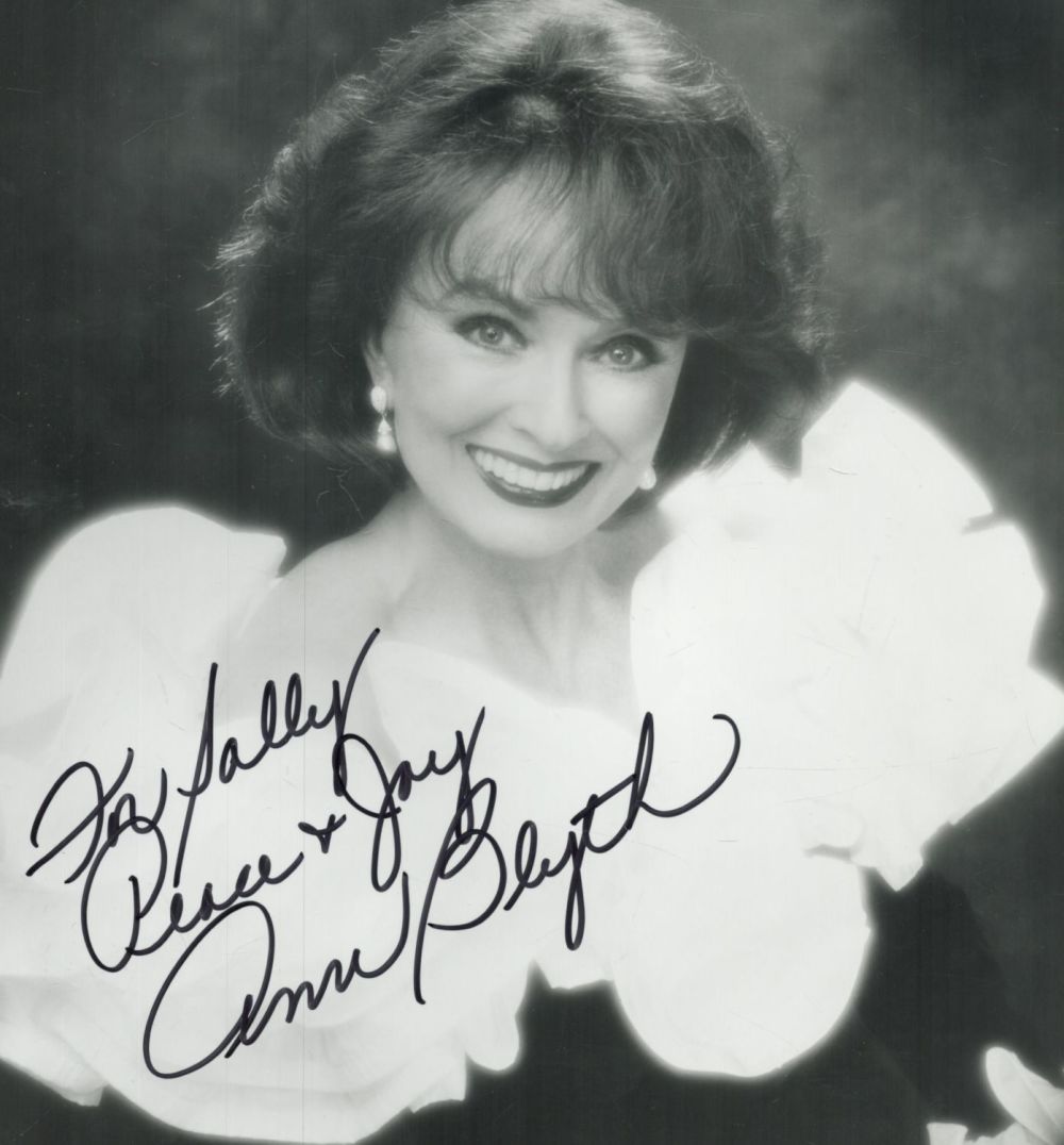 Lot 64: Ann Blythe signed 10x8 inch colour photo. Good...