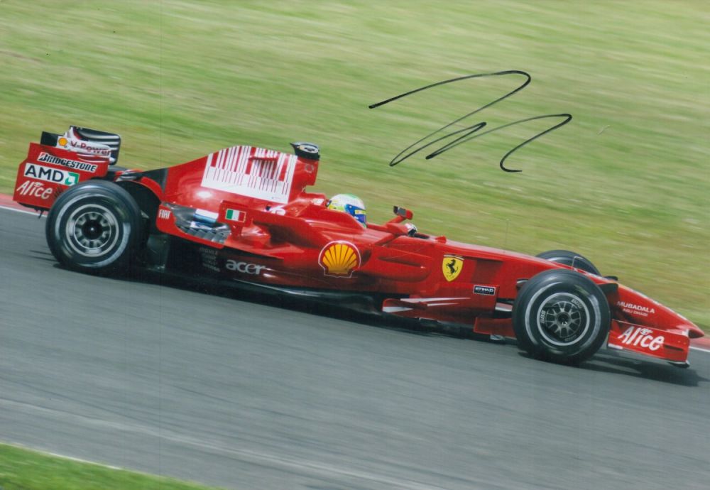 Lot 92: Felippe Massa signed 12x8 inch Ferrari Formula One...