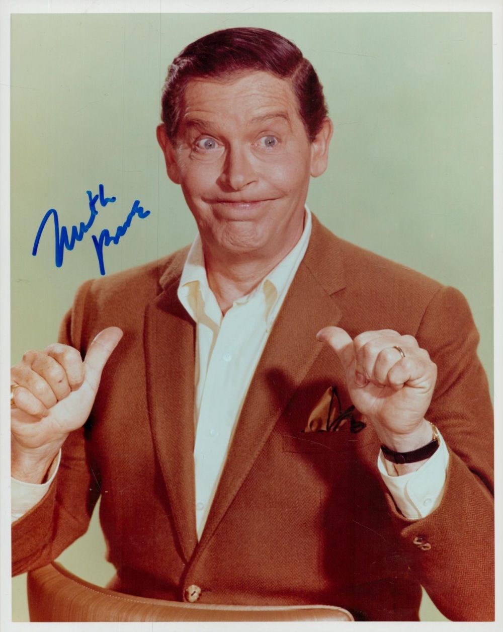 Lot 105: Milton Berle signed 10x8 inch colour photo. Good...