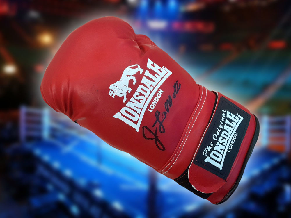 Lot 170: Autographed Jake LaMotta Boxing Glove : A Modern...