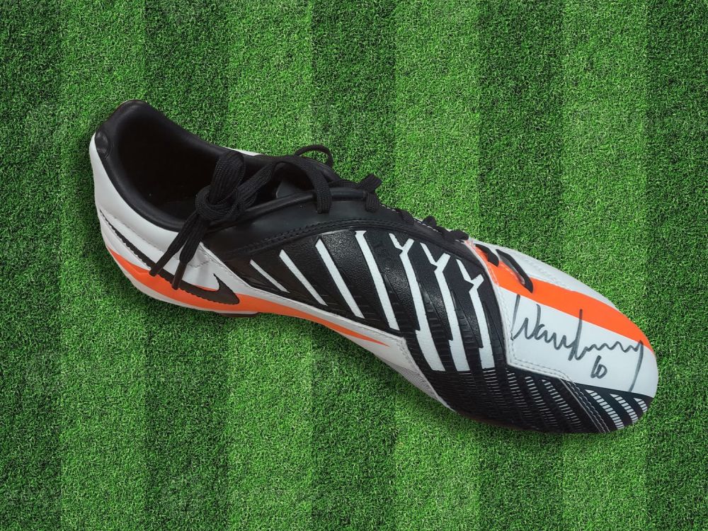 Lot 172: Autographed Wayne Rooney Football Boot : A Modern...