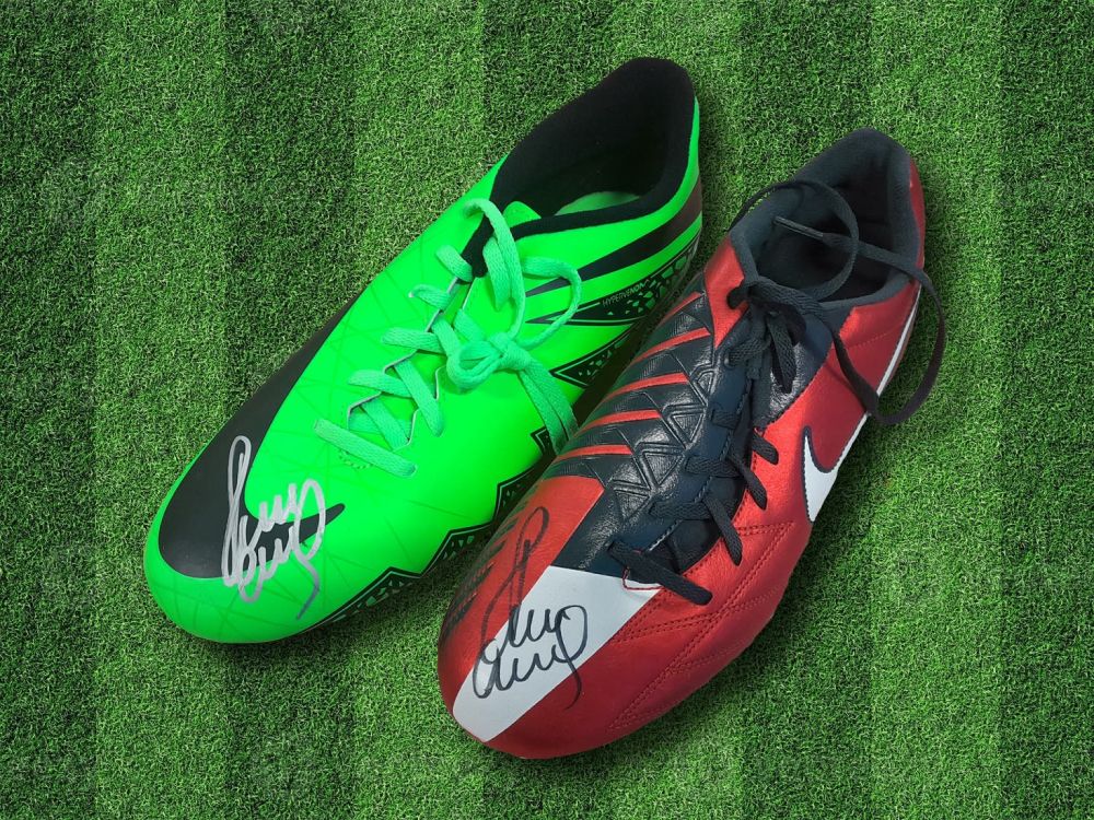 Lot 173: Autographed Paul Scholes Football Boots : A Pair...