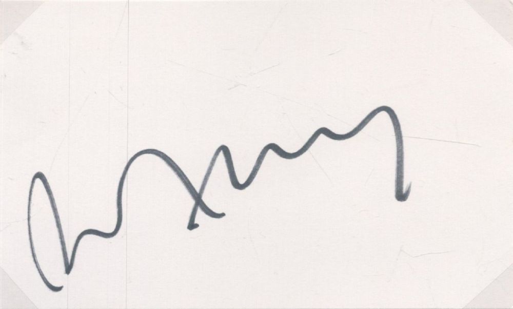 Lot 180: Bryan Ferry signed 5x3 inch white index card....
