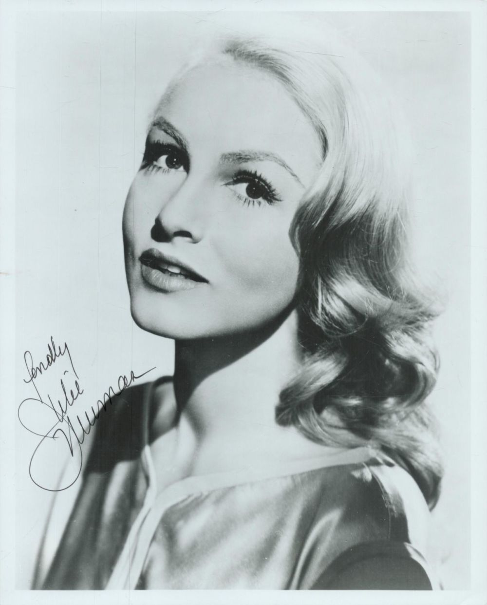 Lot 184: Julie Newmar signed 10x8 inch black and white...