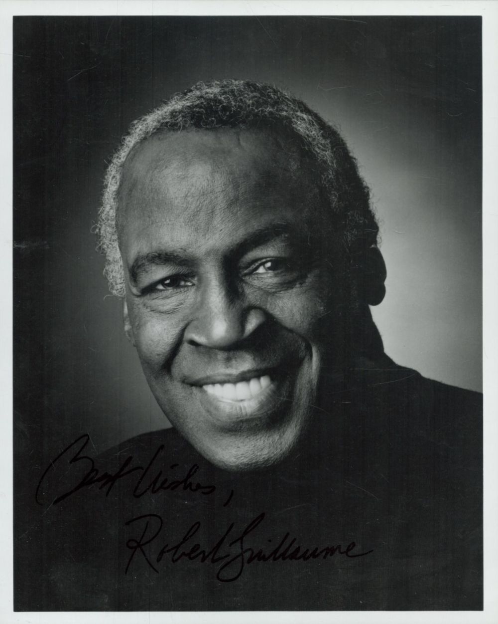 Lot 196: Robert Guillaume Signed 10x8 Inch Black And White...