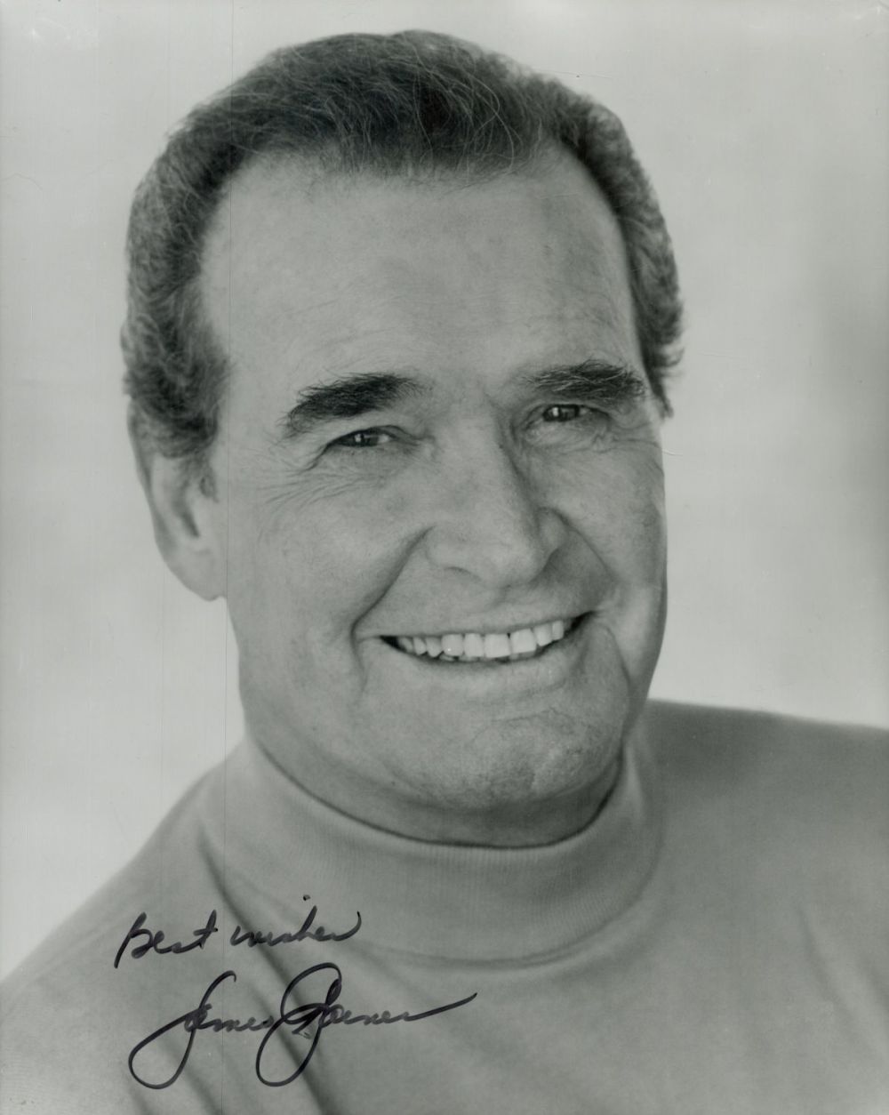 Lot 209: James Garner signed 10x8 inch black and white...