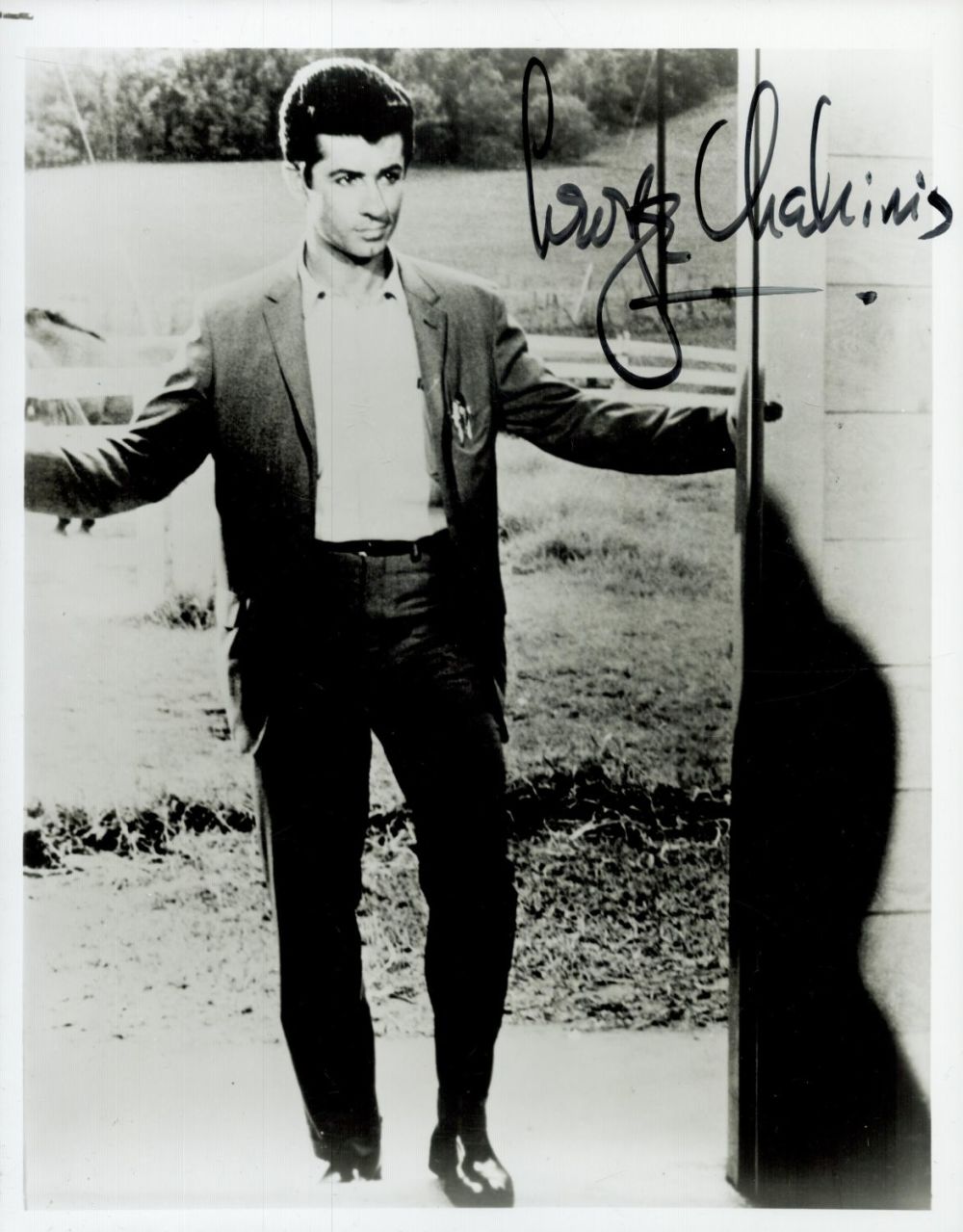 Lot 221: George Chakiris signed 10x8 inch black and white...